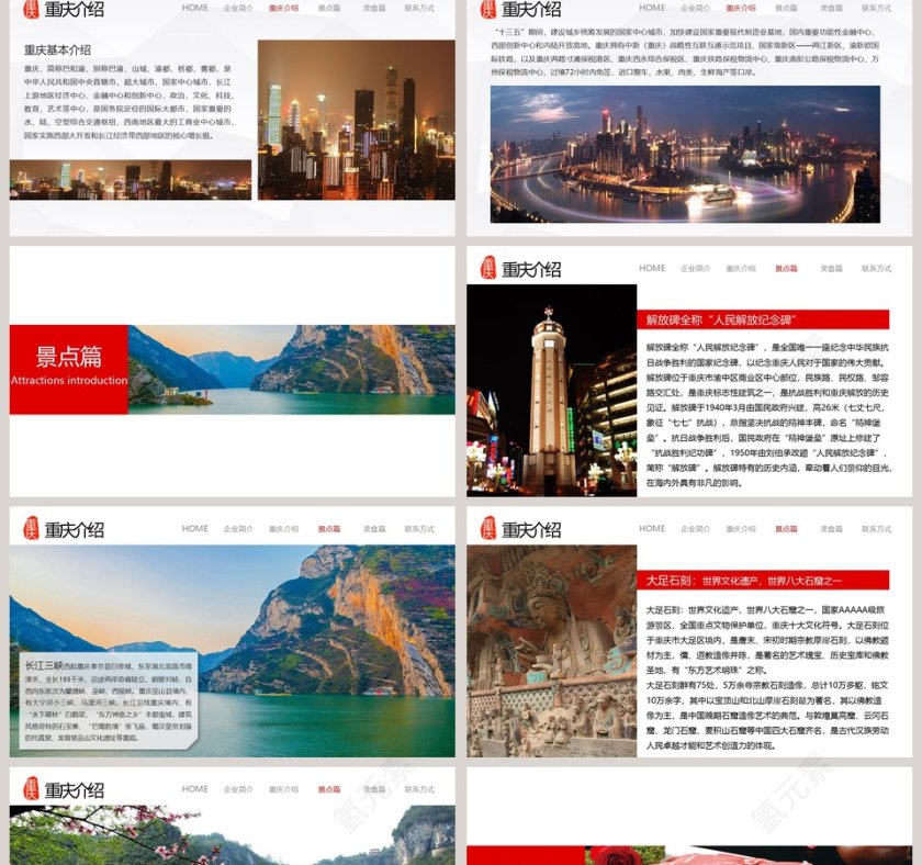 重庆印象宣传策划PPT模板第2张