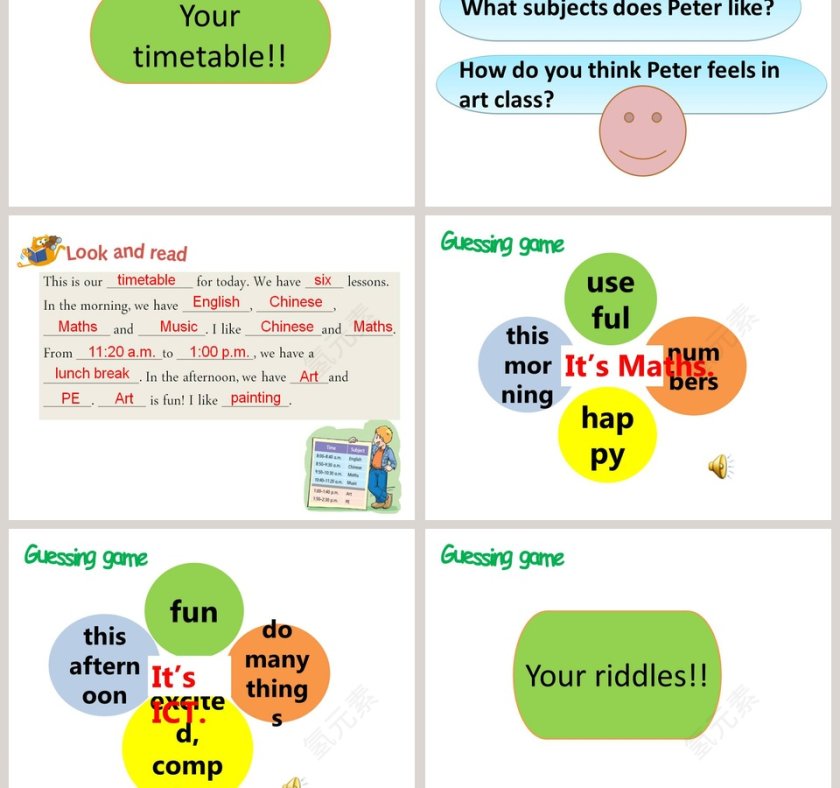 第二课时-Subjects教学ppt课件第3张