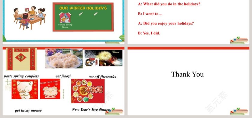 Unit 1 Winter Holidays-What did you do in the holidays教学ppt课件第6张