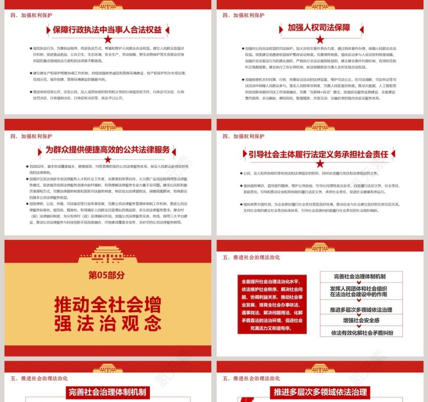 中共中央印发法治社会建设实施纲要专题党课PPT模板第5张