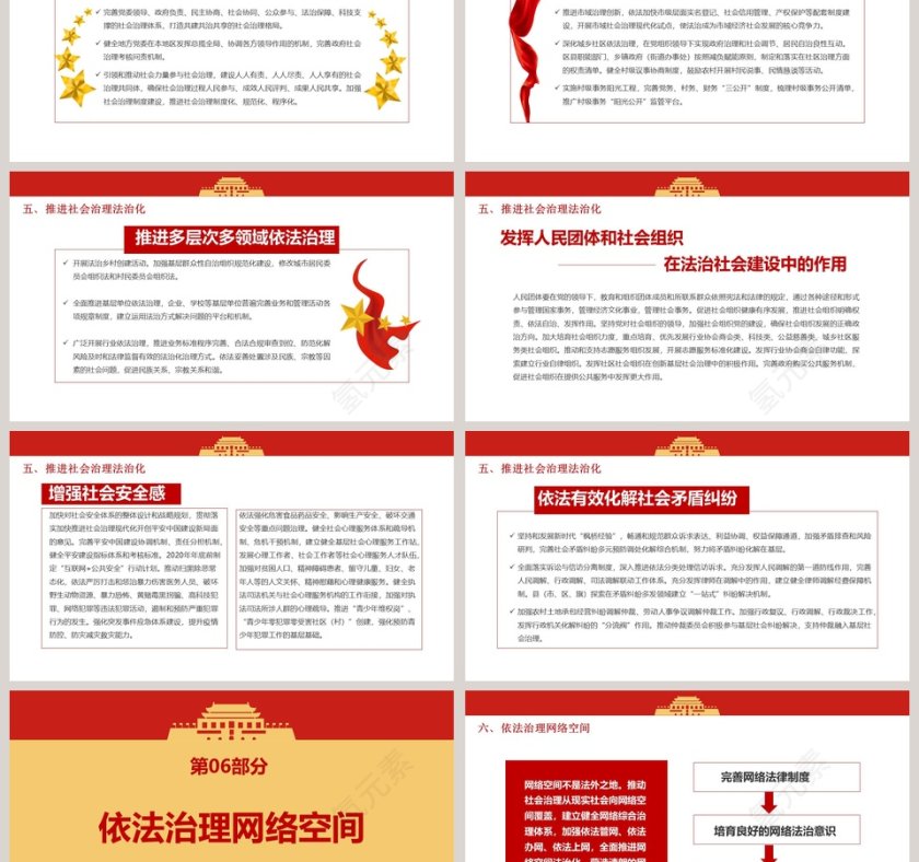 中共中央印发法治社会建设实施纲要专题党课PPT模板第6张