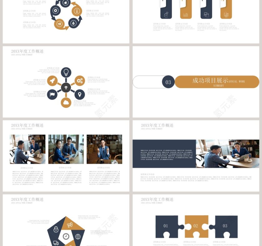 公司企业金融理财年度工作总结汇报PPT模板第3张