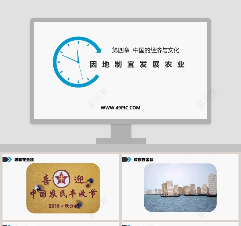 因地制宜发展农业-第四章  中国的经济与文化教学ppt课件第1张