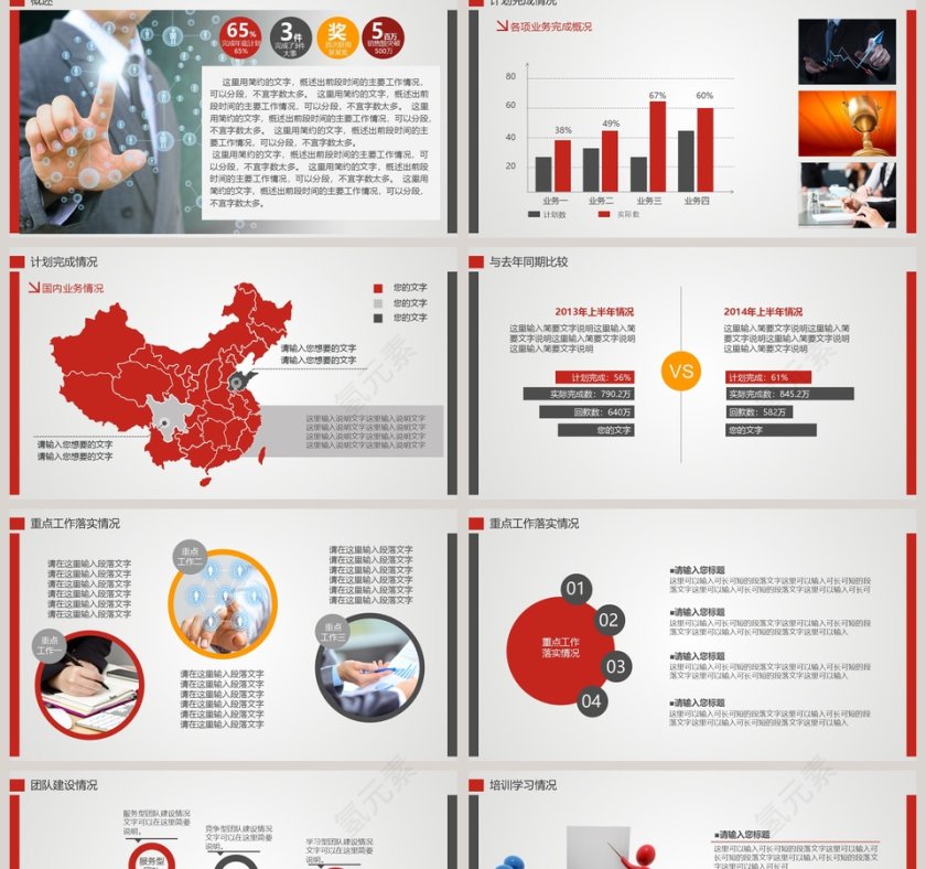 2019工作汇报年终总结PPT模板第2张