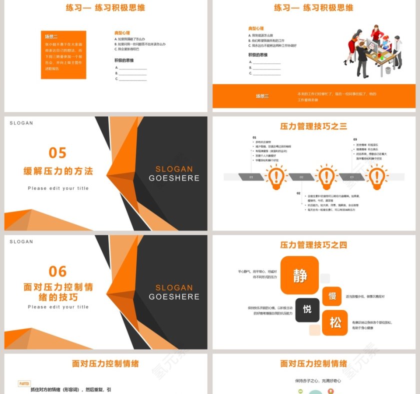企业培训压力与情绪管理PPT模板第5张