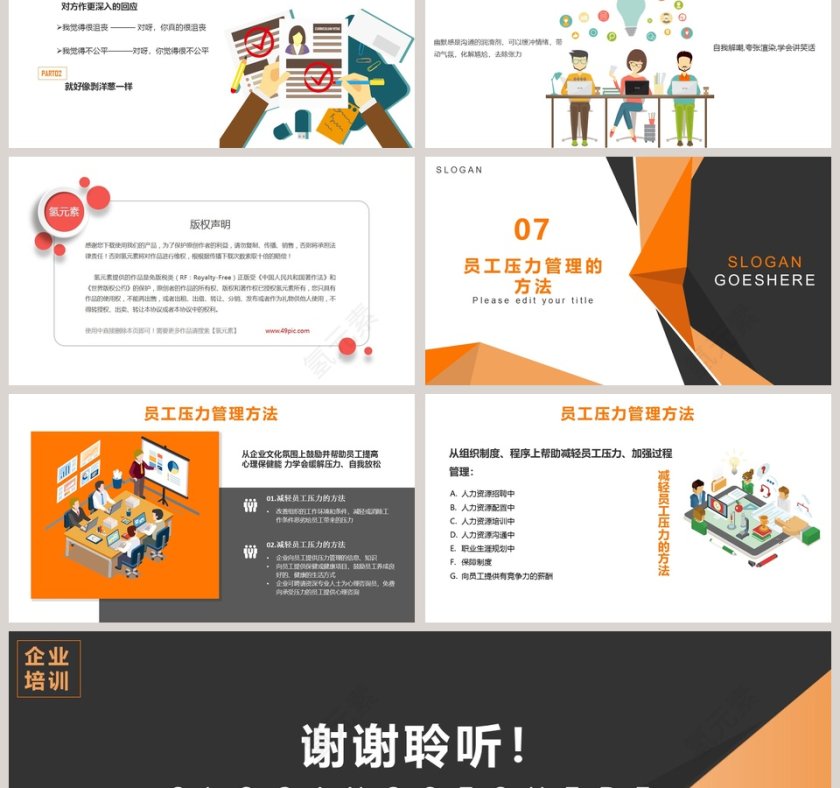企业培训压力与情绪管理PPT模板第6张