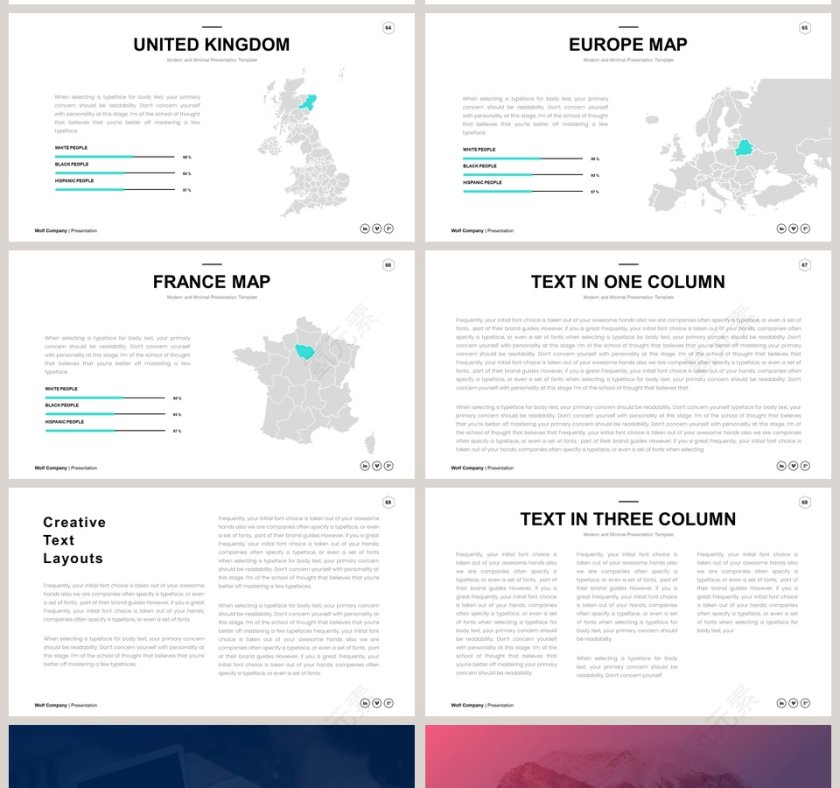 全动态简约简单大气黑白色欧美极简PPT第11张