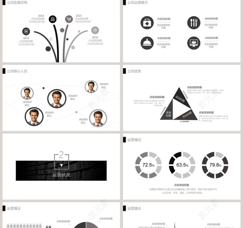 高端商务极简商业计划书PPT模板第2张