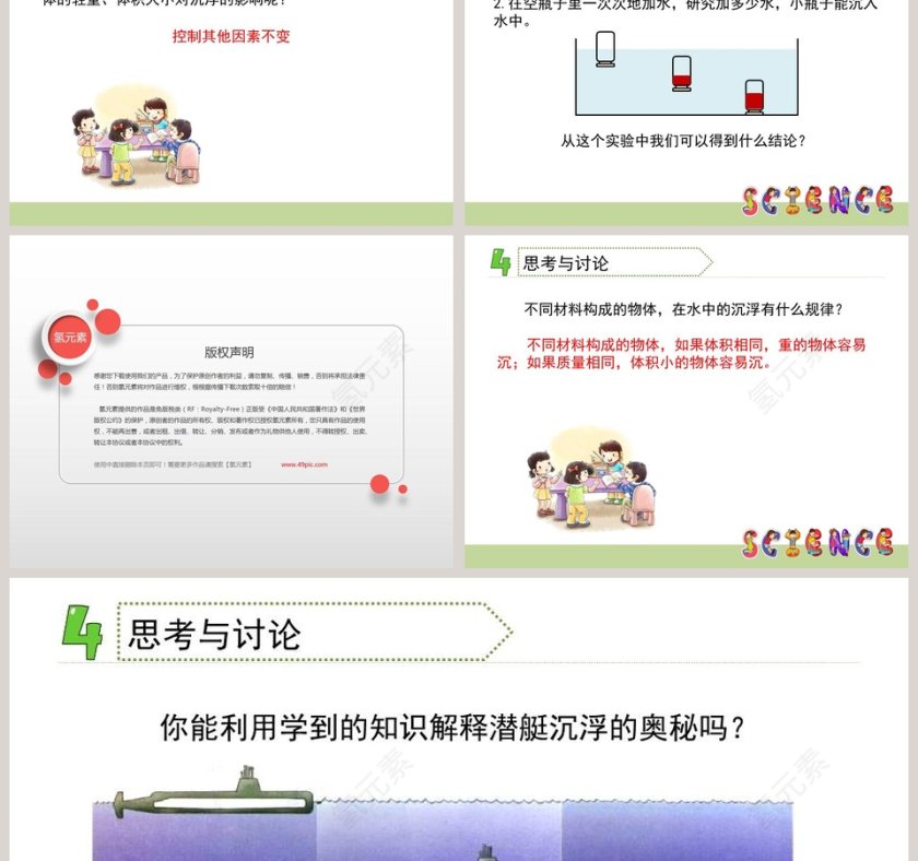 沉浮与什么因素有关教学ppt课件第3张