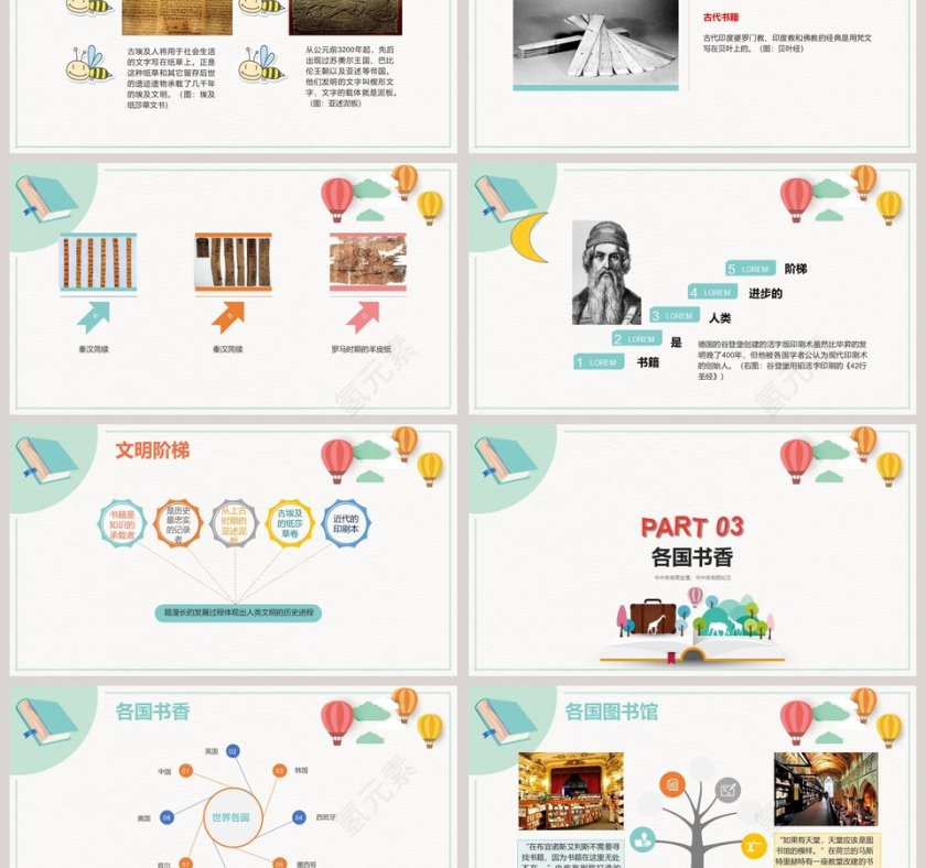 清新简洁世界读书日介绍PPT模板第3张