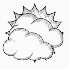 晴转多云天气图标