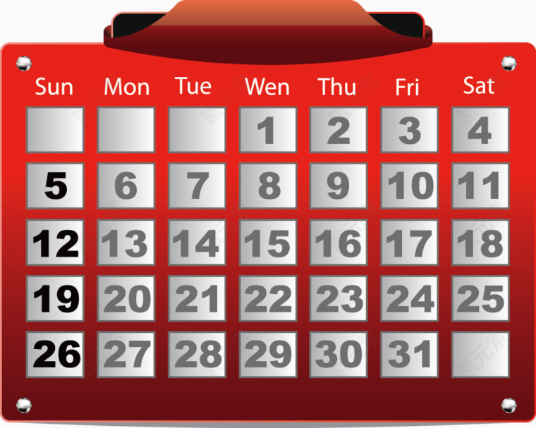红色日历