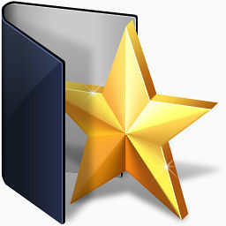 蓝色的收藏夹图标