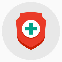 防火墙健康保险医学保护安全盾平面设计图标（设置1）
