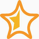 半实心半空心星星图标