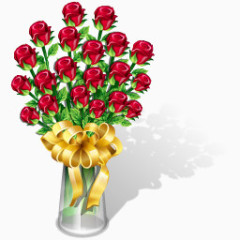 一大束玫瑰花图标