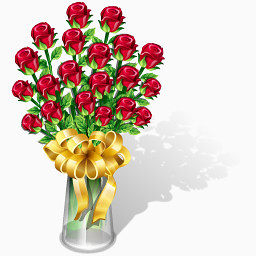 一大束玫瑰花图标