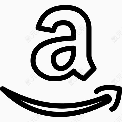 亚马逊应用程序线图标标志营销Web标志