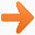 橙色的右箭头符号 icon