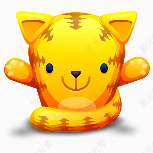 可爱黄色小猫咪图标