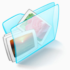 蓝色的图片文件夹图标