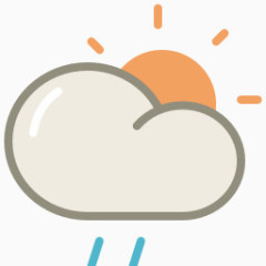 灰色调天气预报图标
