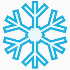 蓝色的雪花图标