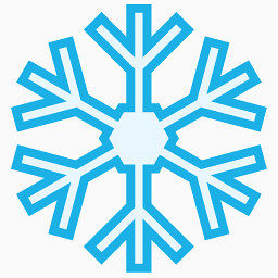 蓝色的雪花图标