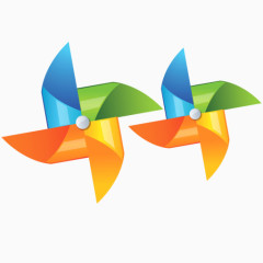 彩色纸风车图标