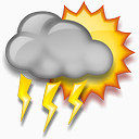 天气晴有雷电图标