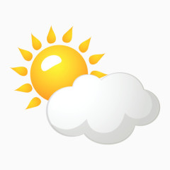 晴转多云图标