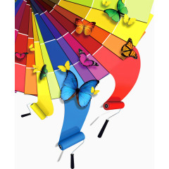 绚丽抽象丝带卷