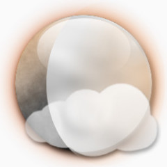 夜晚少云天气符号图标