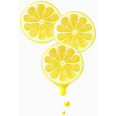 黄色柠檬切片夏季柠檬汁柠檬片