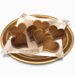 心形巧克力饼干图标
