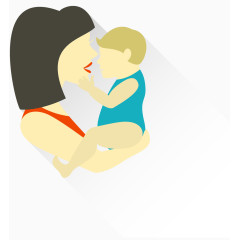 扁平化母亲节卡通图案