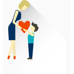 扁平化母亲节卡通图案