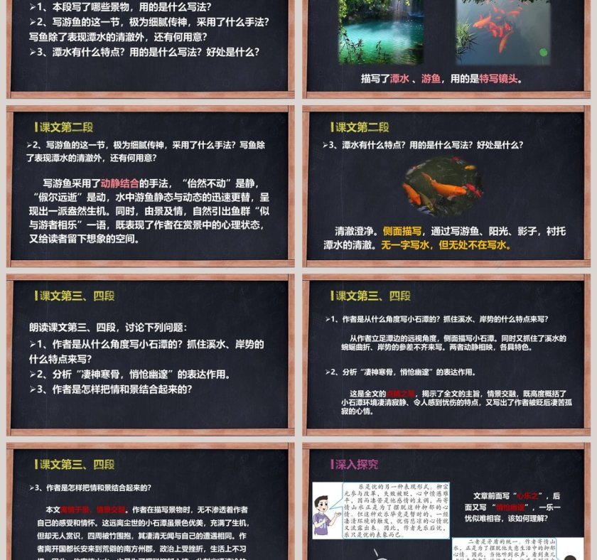 部编版八年级语文下册小石潭记语文课件PPT第3张