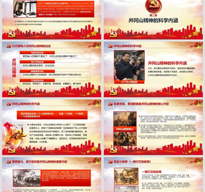 弘扬井冈山精神坚定理想信念党课PPT课件第3张