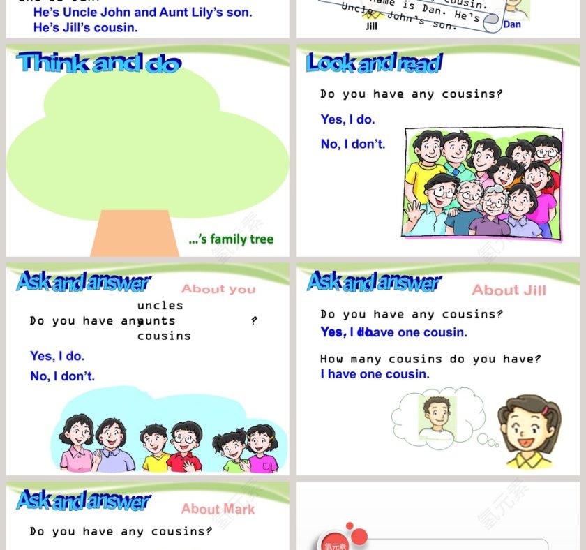 第一课时-Do you have any cousins教学ppt课件第2张