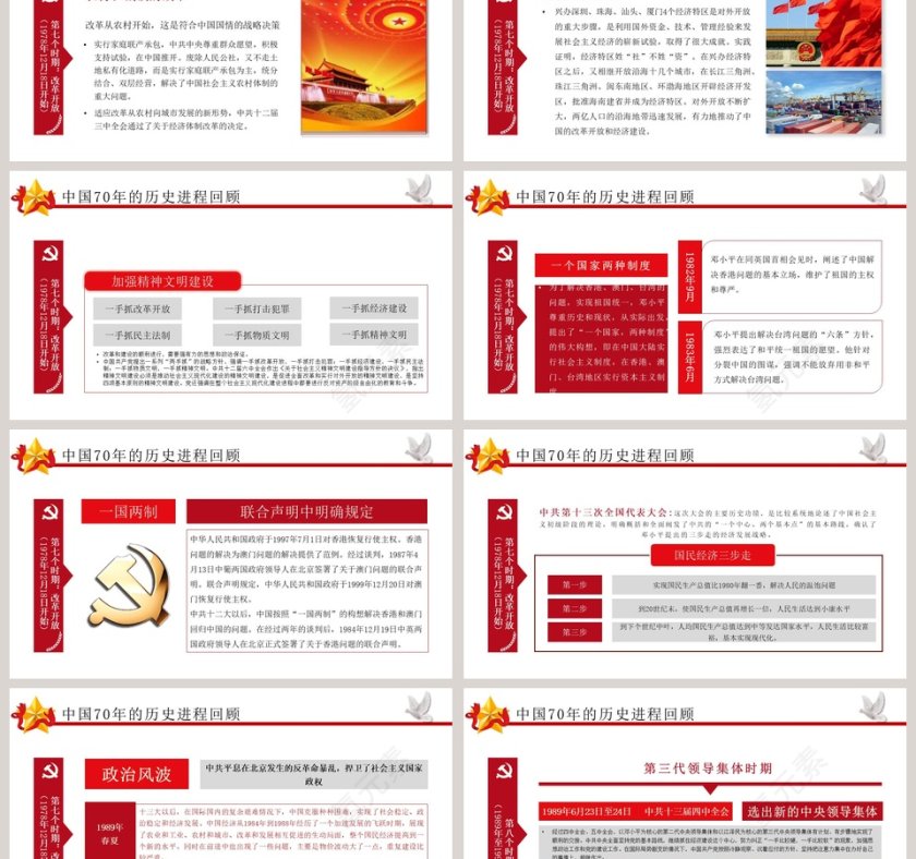 建国70周年学新中国《国史》主题教育PPT模板第6张