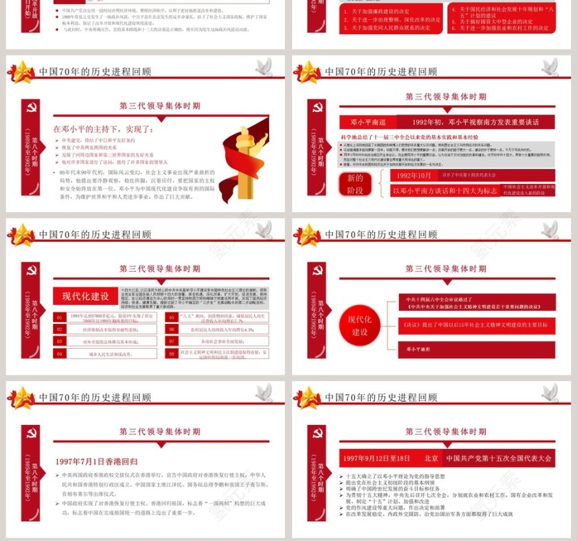建国70周年学新中国《国史》主题教育PPT模板第7张