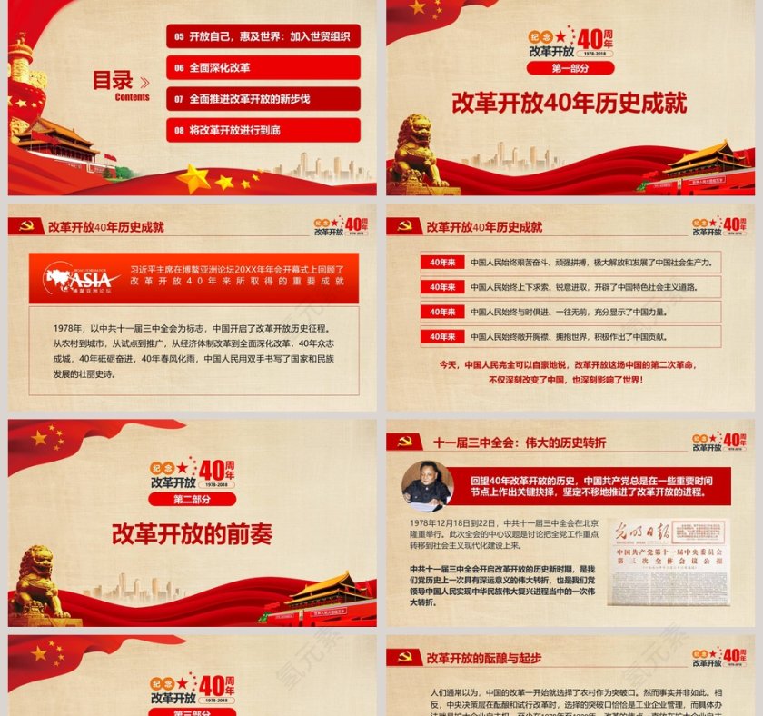 大气改革开放之路这主题党课PPT第2张