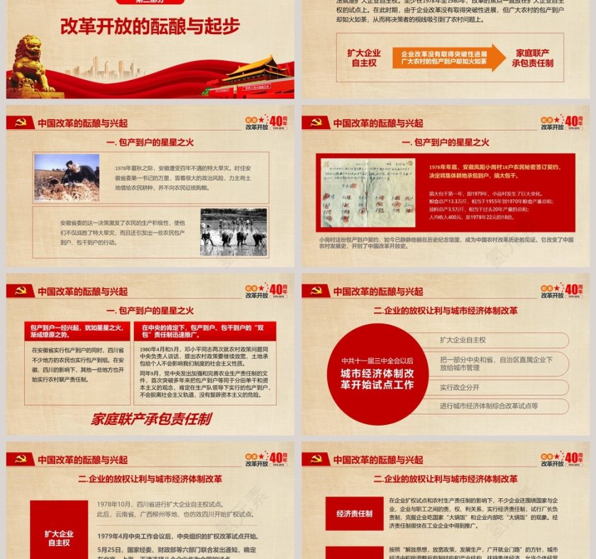 大气改革开放之路这主题党课PPT第3张