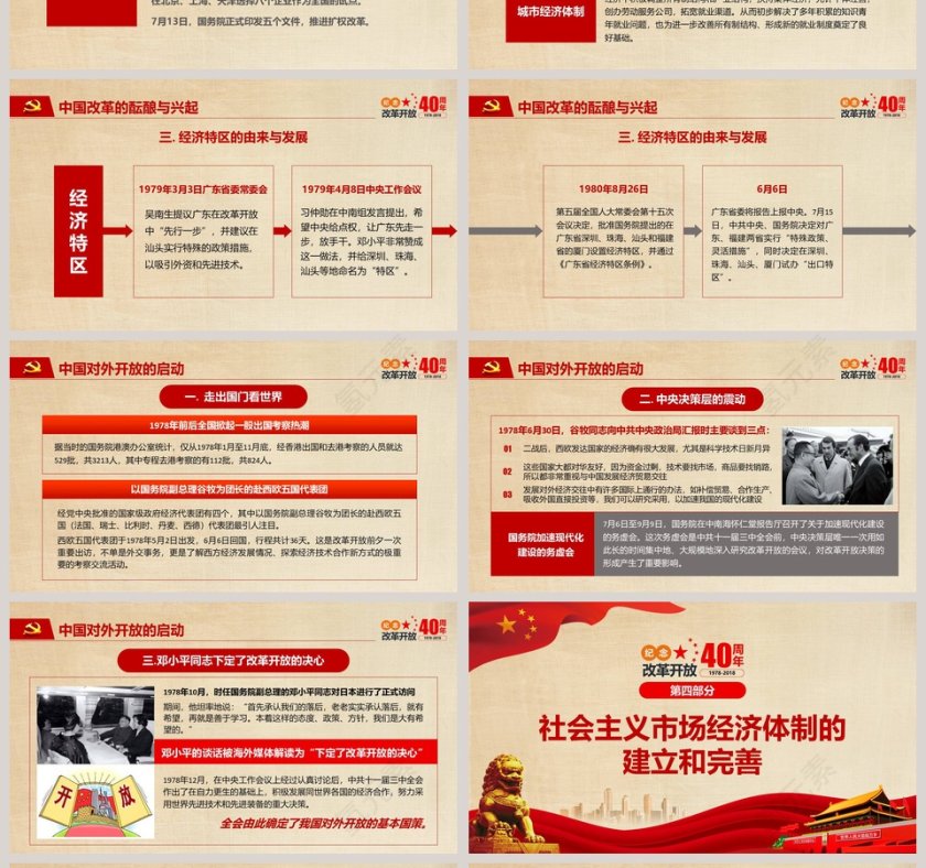 大气改革开放之路这主题党课PPT第4张