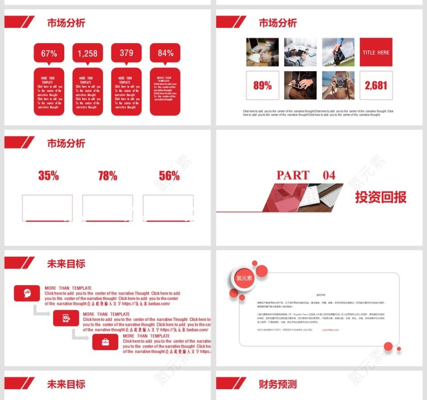 红色简约大气完整框架商业计划书第5张