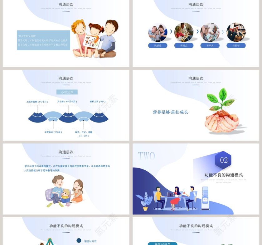 如何跟孩子有效沟通儿童教育培训PPT模板第2张