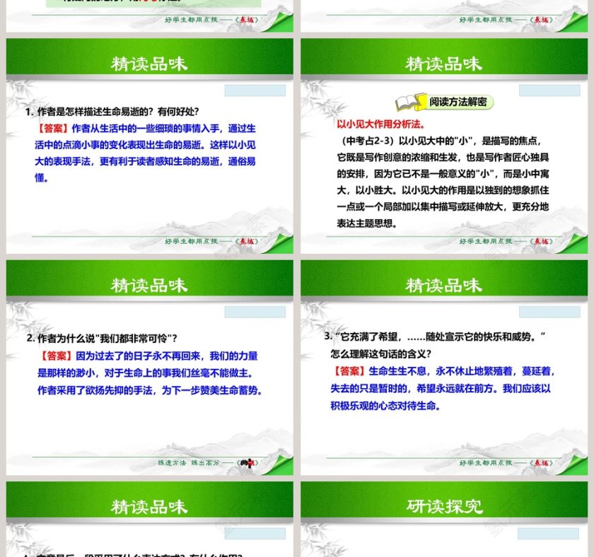 散文解析永久的生命语文课件PPT第4张