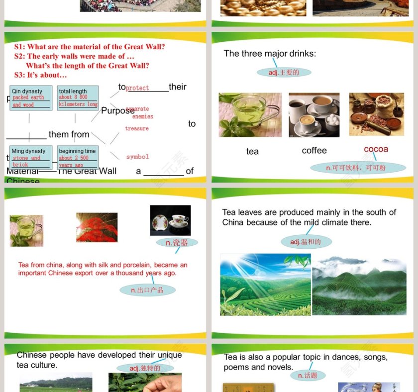 Unit 5 Topic 1-China attracts millions of tourists from all over the world - 旅游业ppt模板第2张