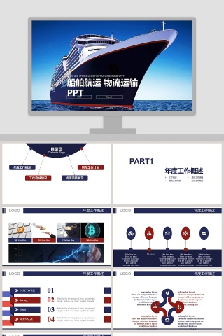 船舶航运物流运输工作总结PPT